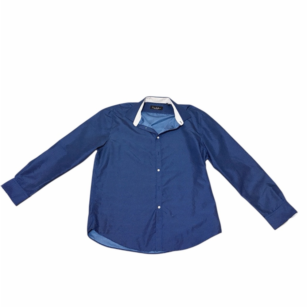 Nicole Miller Navy Casual Button Down Shirt